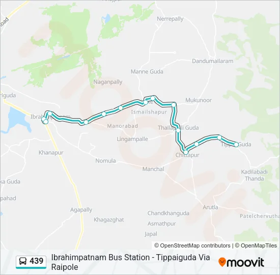 439 Bus Line Map