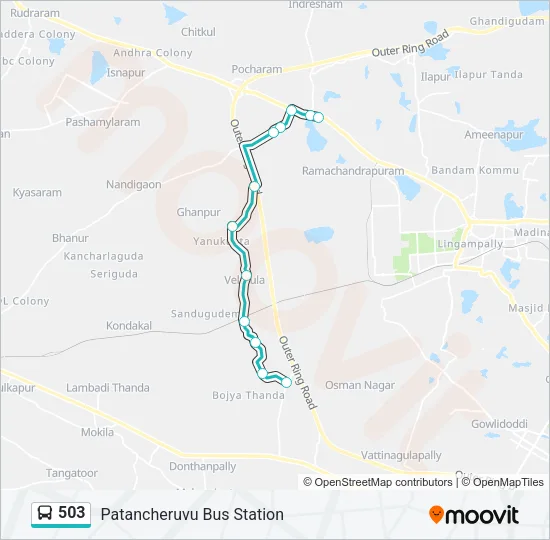 503 Bus Line Map