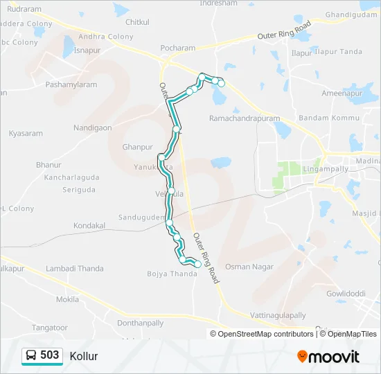 503 Bus Line Map