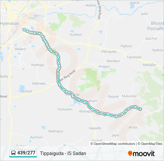 439/277 Bus Line Map