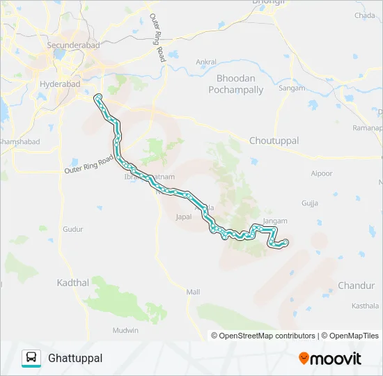 227L/436 Bus Line Map