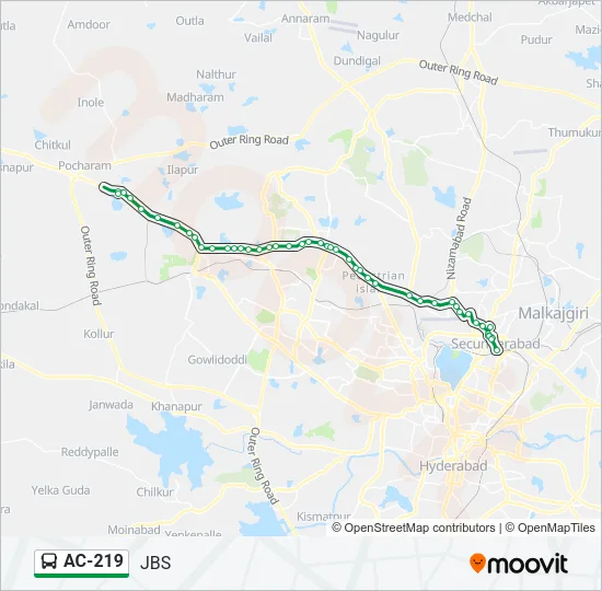 AC-219 Bus Line Map