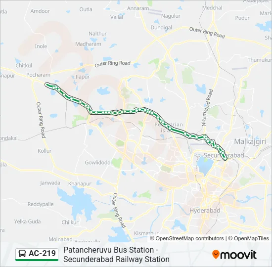 AC-219 Bus Line Map