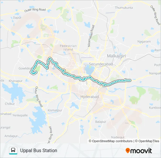 113/127W Bus Line Map