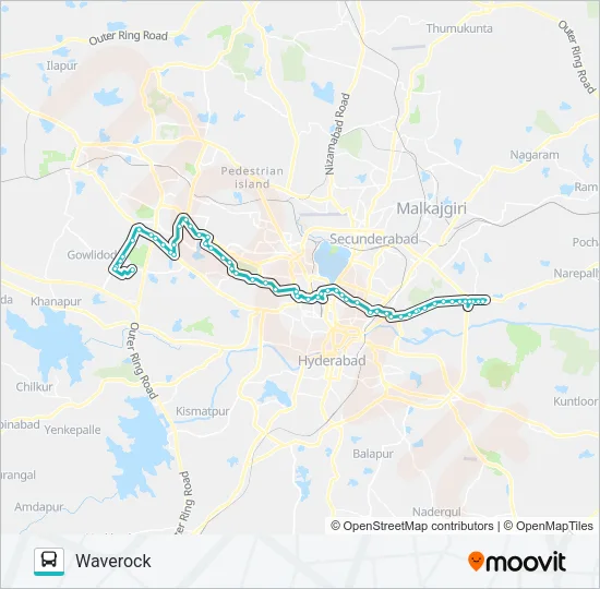 113/127W Bus Line Map