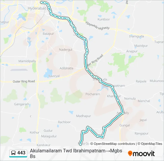 443 Route: Schedules, Stops & Maps - Akulamailavaram‎→Mgbs (Updated)