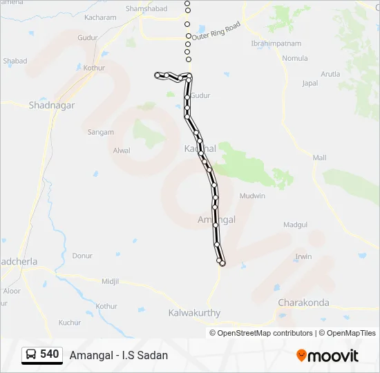 540 Route: Schedules, Stops & Maps - Cherkur (Updated)