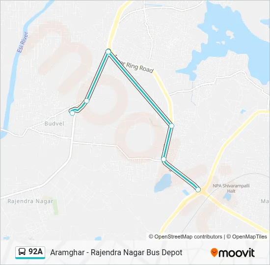 92A Route: Schedules, Stops & Maps - Rajendra Nagar Bus Depot (Updated)