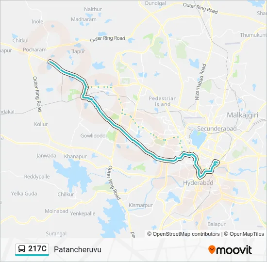 217C Route: Schedules, Stops & Maps - Patancheruvu (Updated)