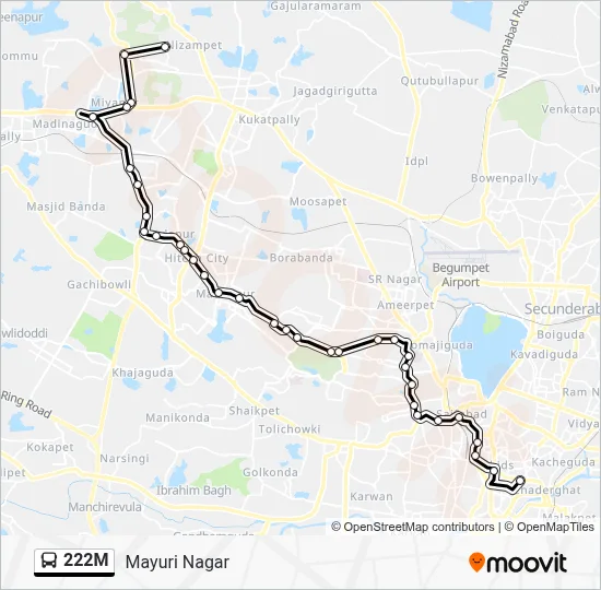 222M Route: Schedules, Stops & Maps - Mayuri Nagar (Updated)