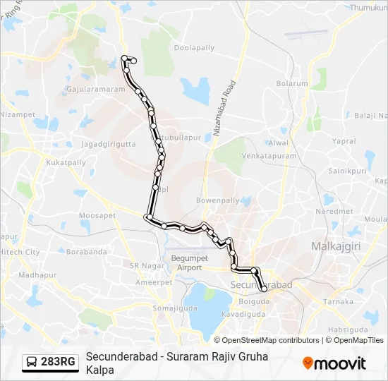 283RG Route: Schedules, Stops & Maps - Suraram Clny (Updated)