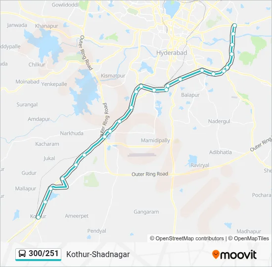 Kothur Map 300251 Route: Schedules, Stops & Maps - Kothur-Shadnagar (Updated)