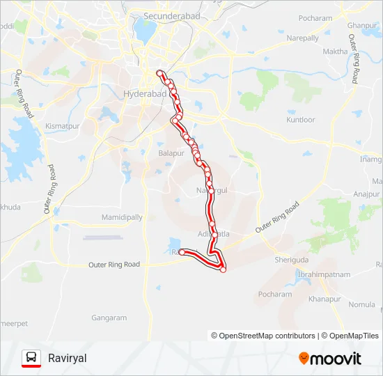 203A Bus Line Map