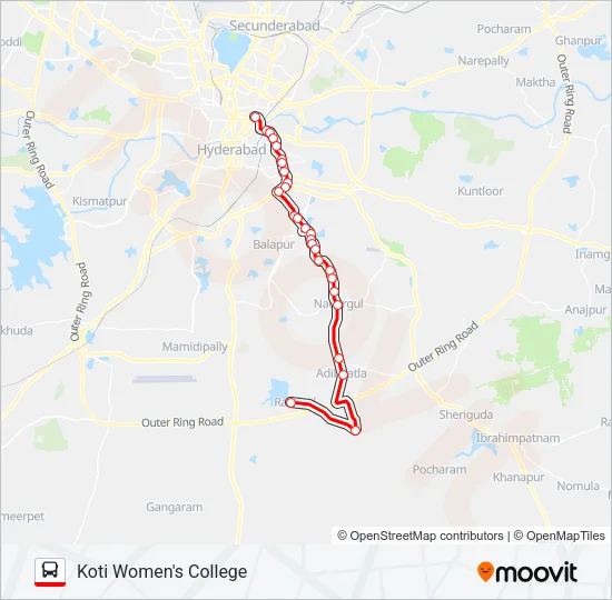 203A Bus Line Map