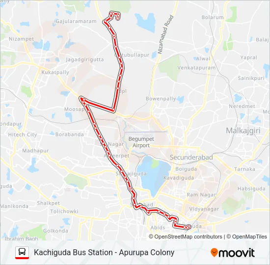 83J Bus Line Map