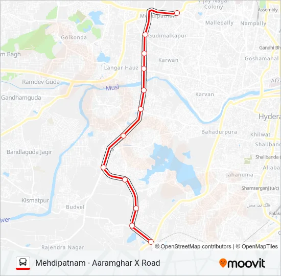 92A Bus Line Map