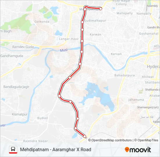 92A Bus Line Map