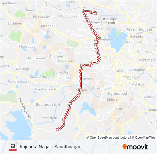 92S bus Line Map