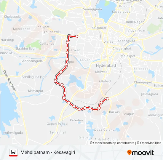 92C Bus Line Map