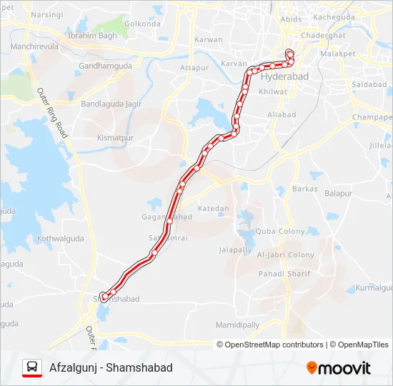 251S Bus Line Map