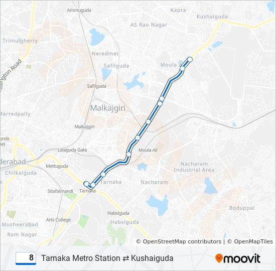 8 bus Line Map