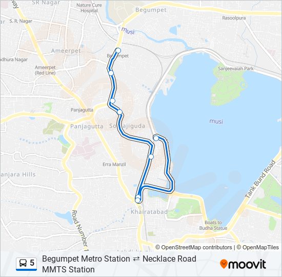 5 bus Line Map