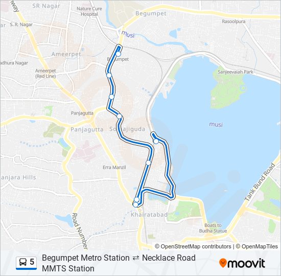 5 Bus Line Map