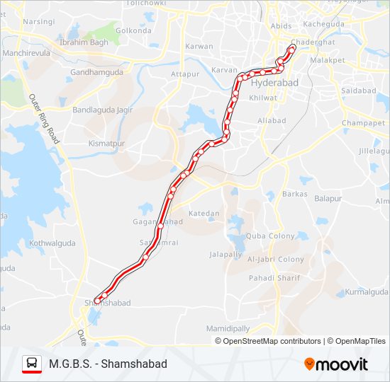 252D bus Line Map