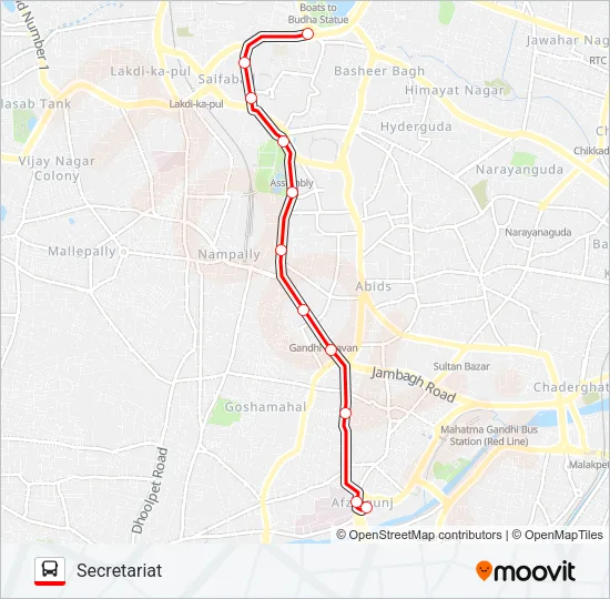 252D Bus Line Map