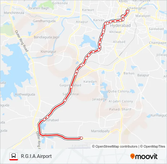 252D Bus Line Map