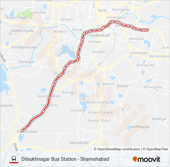 252D bus Line Map