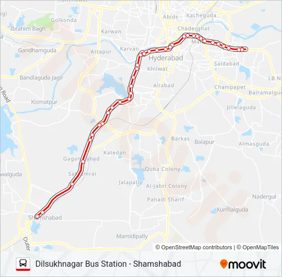 252D Bus Line Map