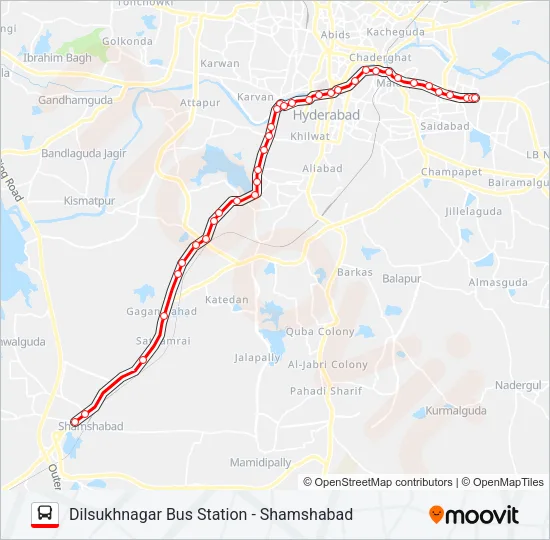 252D Bus Line Map