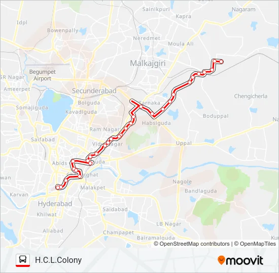 252H Bus Line Map
