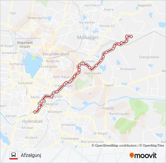 252H Bus Line Map