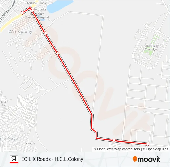 252H Bus Line Map
