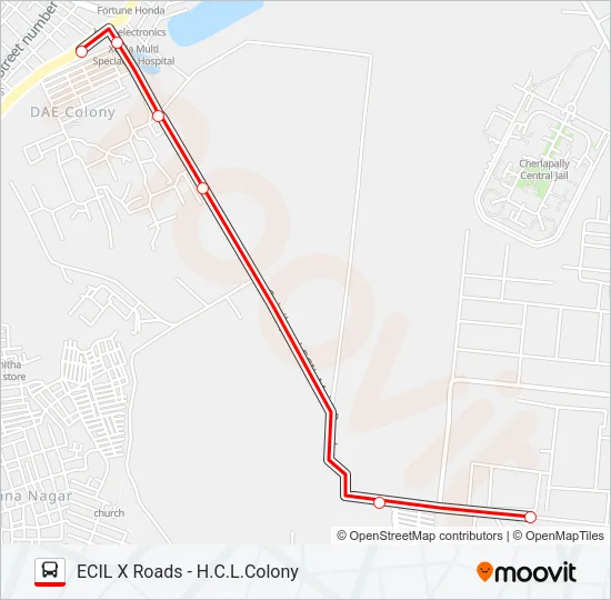 252H Bus Line Map