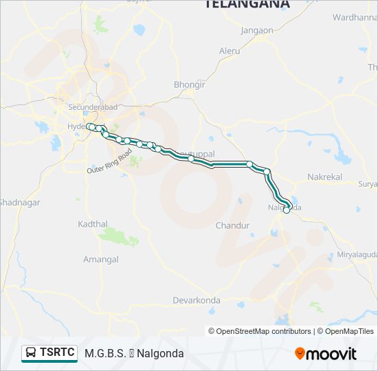 Hyderabad To Amangal Route Map Tsrtc Route: Schedules, Stops & Maps - M.g.b.s. (Updated)