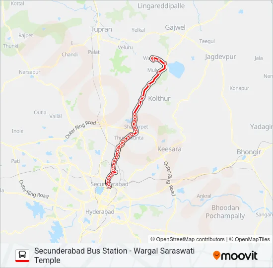 212/702 Bus Line Map