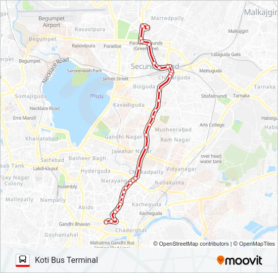 1 Bus Line Map