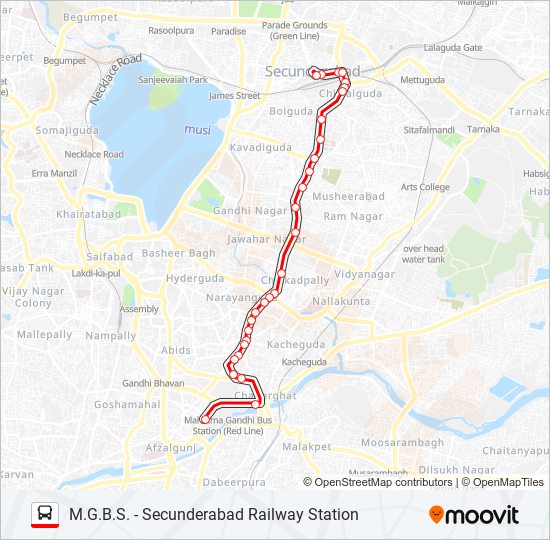 1 bus Line Map