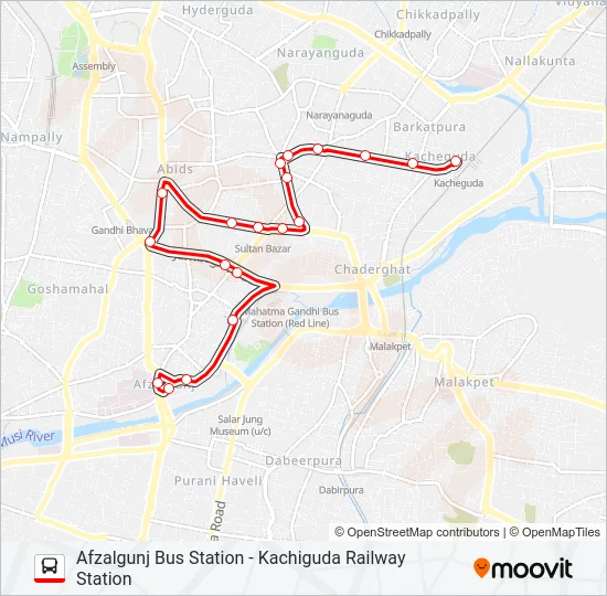 1 Bus Line Map