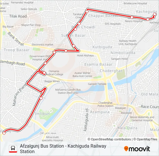 1 Bus Line Map