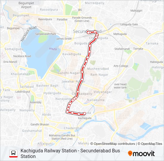 1 bus Line Map