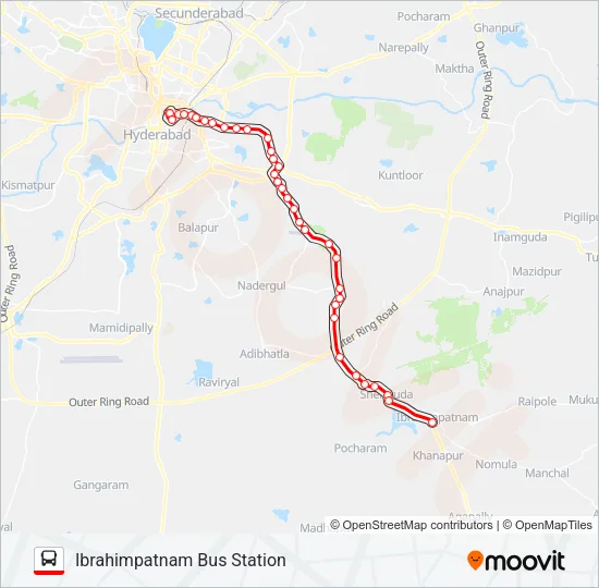 277D Bus Line Map