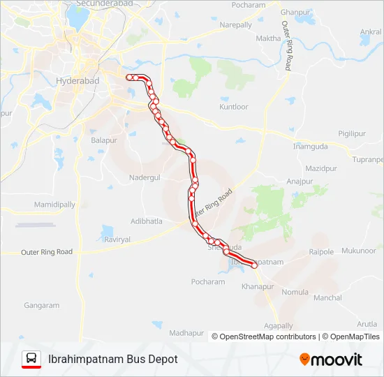 277D Bus Line Map