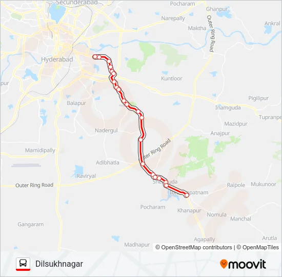 277D Bus Line Map