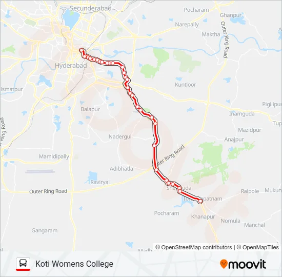 277D Bus Line Map