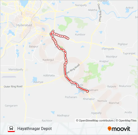 277H Bus Line Map