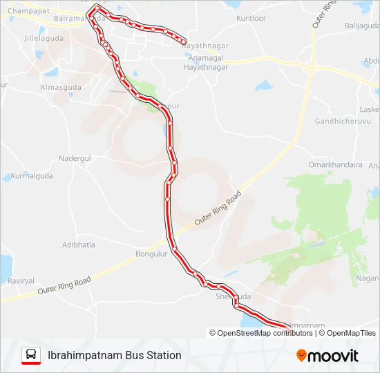 277H Bus Line Map